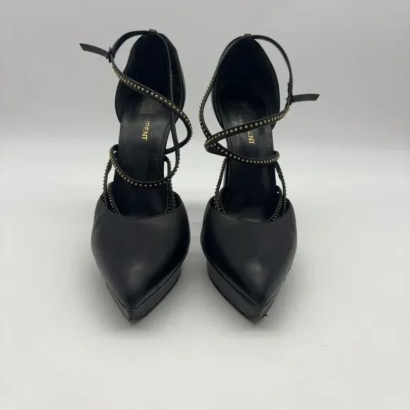 Saint Laurent Heels with Studded Straps - Picture 1 of 7